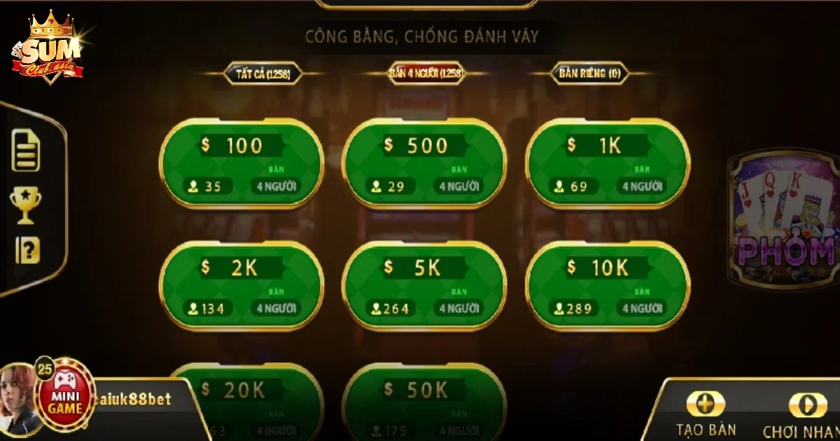 Những lưu ý cần nhớ khi chơi game bài Phỏm