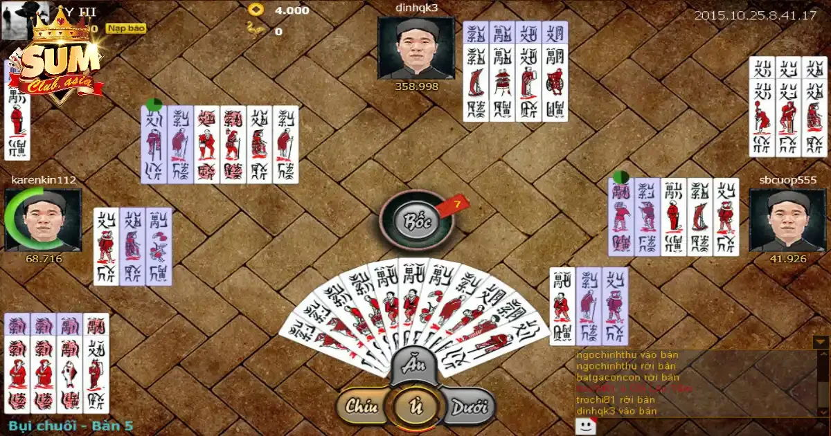 Quy tắc chíu trong game bài Chắn trực tuyến