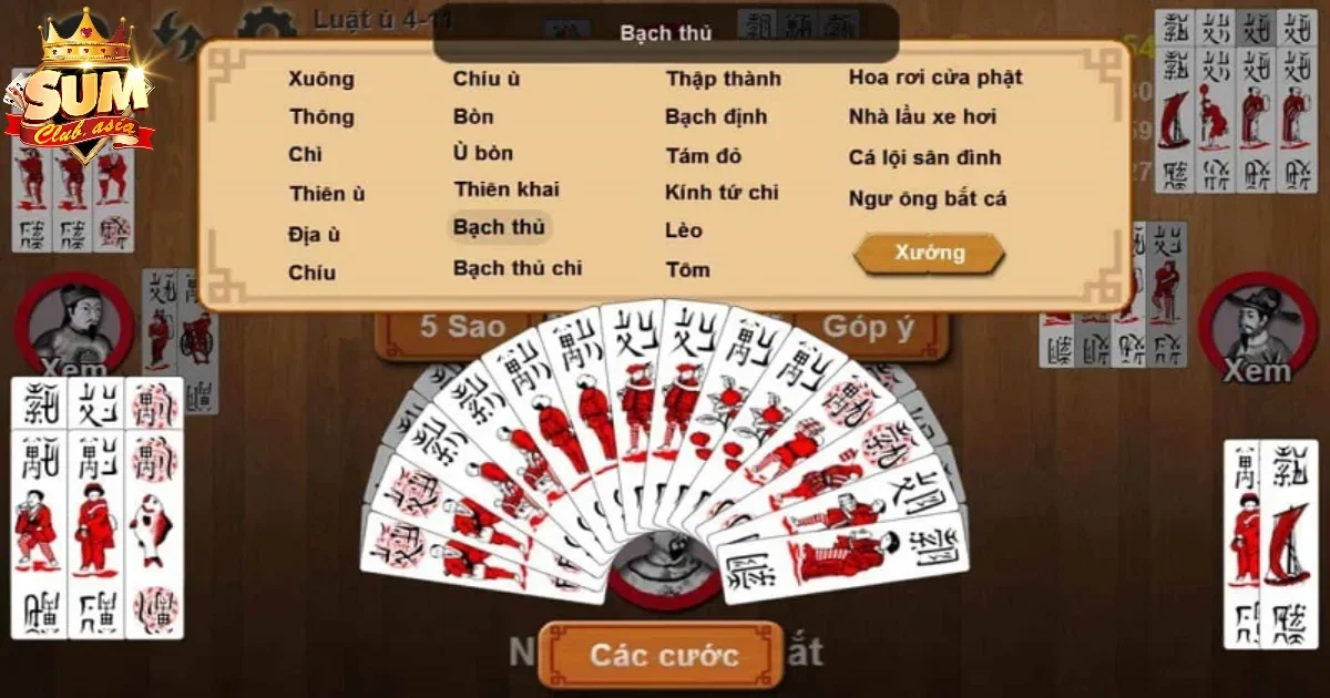 Luật chơi bài Chắn với quy tắc xướng